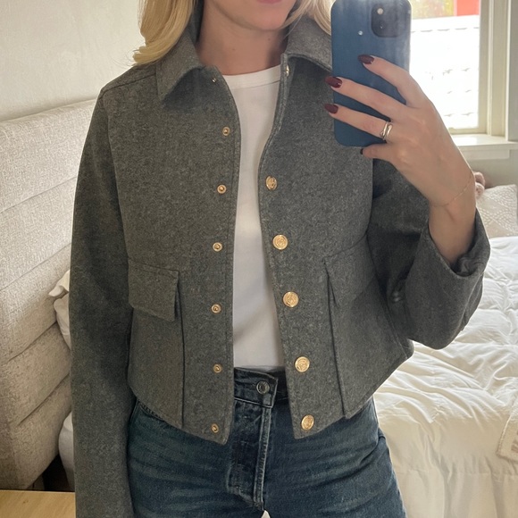 Zara Gold Button Soft Touch Jacket - Picture 5 of 9